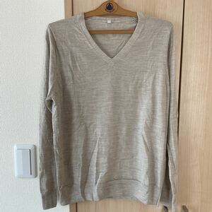 無印良品　Vネックセーター セーター ニット XL シルクセーター