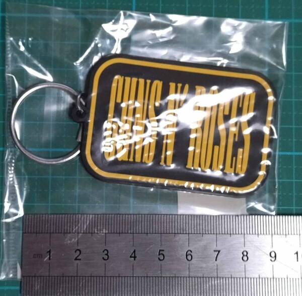 ガンズ・アンド・ローゼズ キーホルダー ラバー キーリング ロゴ ガンズ rubber logo GN'R Guns N' Roses mascot key chain keyring