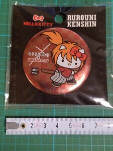 サンリオ ハローキティ X るろうに剣心 缶バッジ バッジ バッチ キティ HELLO KITTY RUROUNI KENSHIN PinBack button tin badge can 