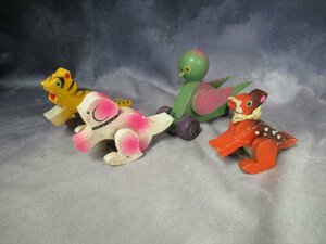 当時物 戦前 戦後 木製玩具 動物 犬 虎 鳥 鹿 昭和レトロ 郷土玩具