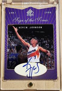 サイン1997 -98 UD Sign of the Times KEVIN JOHNSON Auto / ケビン ジョンソン Autograph