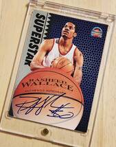 SP サイン 1997 -98 Score Board Superstar RASHEED WALLCE Auto / ラシード ウォレス Autograph_画像5