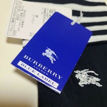 Burberry Blue Label ハイソックス 靴下 サイズ23~24センチ バーバリー 刺繍 折り返し_画像5