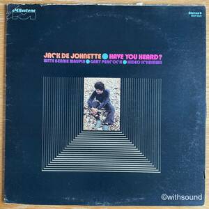 JACK DE JOHNETTE Have You Heard? US ORIG LP 1971 MILESTONE MSP 9029