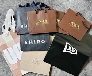 shiro･NEW ERA･Lindt･UGG･John masters ブランド紙袋 ショッパー まとめて ショップ袋