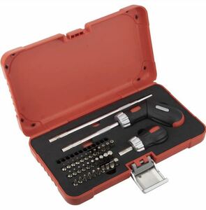  tone (TONE) ratchet screwdriver set RDS32 bit difference included &6.35mm(1/4) red contents 37 point 