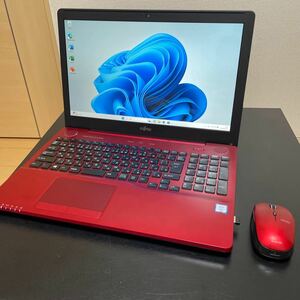 フルHD【高速Core i7(第6世代)★メモリ8GB+爆速新品SSD1000GB】富士通 AH53/A3 最新Win11+Office2021★ Blu-ray/Webカメラ/HDMI マウス付⑤