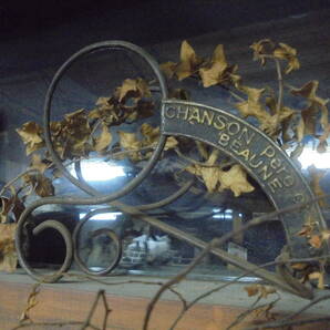 【フランス蚤の市ワインホルダー】アイアンワインラックキャリーアンティーク古道具鉄フレームインテリアカフェバーインダストリアルの画像5