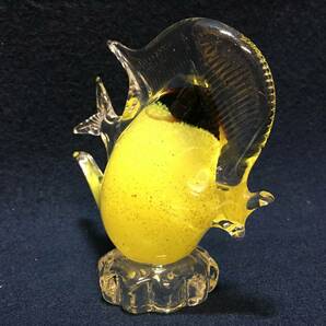 綺麗な感じ 硝子 クリスタル ガラス製品 熱帯魚 魚 黄色 エンゼルフィッシュ 文鎮 ペーパーウエイト 置物 飾り物 オブジェ 珍品 リアル動物の画像8
