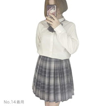 【M】【ライトブルー】スクールスカート チェック柄 選べる16色 43cm School プリーツスカート 制服スカート ミニ 大きいサイズ_画像8