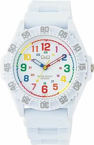 腕時計 アナログ 防水 ウレタンベルト VR78-001 メンズ ホワイト 