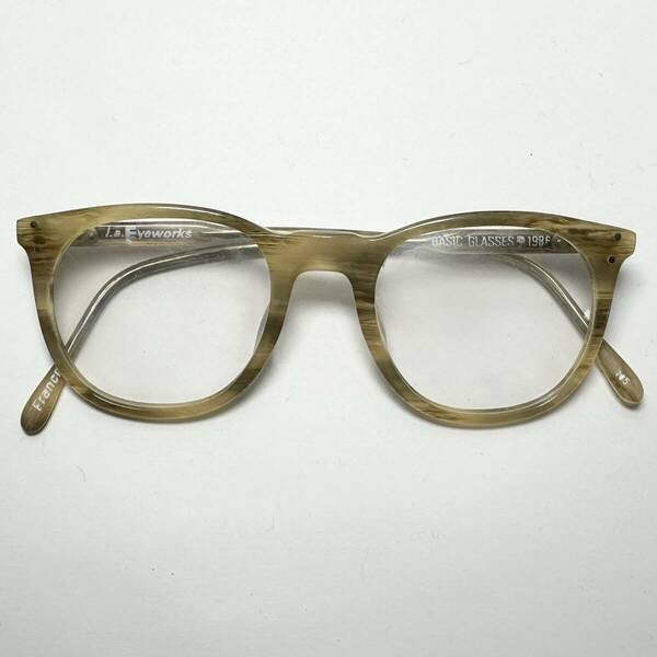 処分価格 未使用】1986年 l.a. Eyeworks Frame France フレームフランス 牛角柄メガネ 2dot エルエーアイワークス / ヴィンテージ