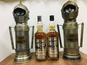 鉄の鎧を着たスコッチウイスキー2本セット BIG-T GOLD LABEL SCOTCH WHISKY 未開栓 古酒 760ml-43%