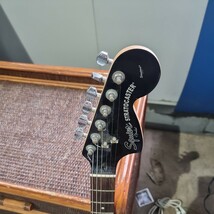 Squier by Fender Black and Chrome Standard Stratocaster ミラー ピックガード ラージヘッド ストラトキャスター ストラト ST ブラック_画像2