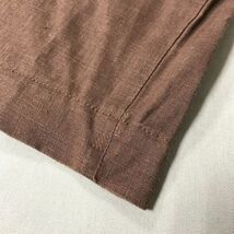 23SS MARKAWARE マーカウェア OPEN COLLAR SHIRT HEMP/SHIRTING CLASSIC FIT EASY PANTS BROWN 茶 size:3/上下 セットアップ 長袖 シャツ_画像8