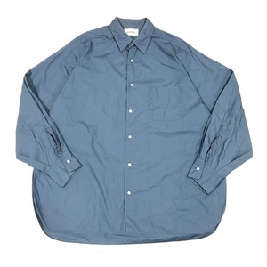 MARKAWARE マーカウェア 21SS COMFORT FIT SHIRTS ORGANIC COTTON コンフォートフィットシャツ PULLCYAN BLUE 青 size:3/長袖シャツ marka