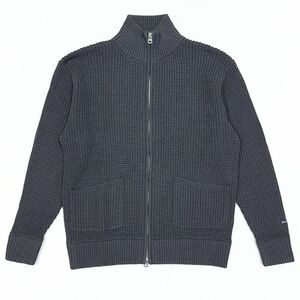 【美品】 Pherrow's フェローズ ZIP UP CARDIGAN ジップアップ ニットカーディガン ドライバーズニット / PWZC1 / Lサイズ チャコール