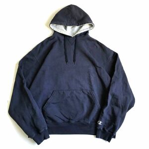 【1円～】00s 2000s Champion チャンピオン プルオーバー フード パーカー ネイビー size:XXL SALVADOR製/フーディ パーカ REVERSE WEAVE