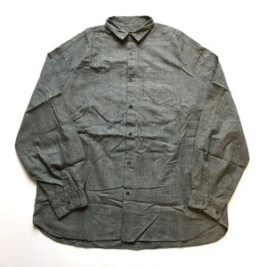 定価2.6万 JUHA ユハ 19AW OVER SHIRT CHECK オーバーサイズ グレンチェック シャツ グレー size:2/長袖シャツ ビッグシルエット チェック