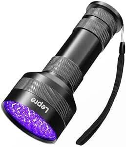 Lepro ブラックライト led 紫外線ライト 51LED 高出力タイプ UVライト レジン用 硬化ライト 紫外線 395n