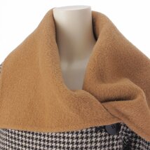 【マックスマーラ】Max mara　千鳥格子 ヴァージンウール アルパカ コート ブラック×ホワイト 36 【中古】【正規品保証】200625_画像5