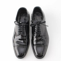 【サンローラン】SAINT LAURENT　ストレートチップ パテントレザー ドレスシューズ 500186 ブラック 39 【中古】【正規品保証】196708_画像2