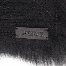 【ロエベ】Loewe　フォックスファー×カシミヤ ストール マフラー ブラック 【中古】【正規品保証】200273_画像3