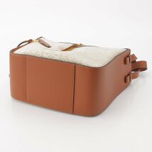 【ロエベ】Loewe　ハンモック スモール アナグラム ジャガード レザー ショルダーバッグ エクリュ×タン 【中古】【正規品保証】196781_画像5