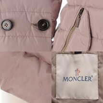 【モンクレール】Moncler　14年 フード付き ダブルブレスト ダウン コート アウター 49369 ピンクベージュ 0 【中古】【正規品保証】201686_画像8