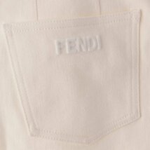 【フェンディ】Fendi　21年 コットン デニム ロゴ ショート ハーフパンツ FLP766 ホワイト 40 【中古】【正規品保証】201269_画像6