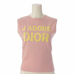 [ Dior ]DIOR Galliano period J'ADORE DIOR Logo cotton no sleeve 2E12155300 pink 38 [ used ][ regular goods guarantee ]185606