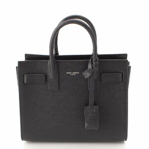 【サンローラン】SAINT LAURENT　サックドジュール ナノ グレインレザー 2WAYハンドバッグ 392035 ブラック 【中古】【正規品保証】199355