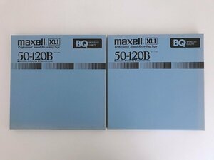 オープンリールテープ 10号 MAXELL 50-120B XLⅠ BQ メタルリール MR-10 元箱付き 2本セット 使用済み 現状品 (9)