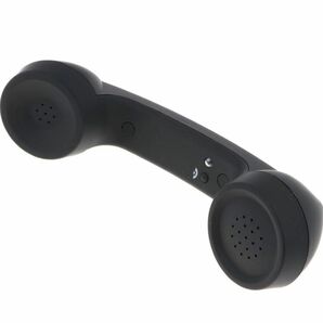 【訳あり】携帯電話用のレトロな電話ハンドセット(ブラック) 黒電話 受話器