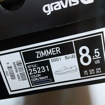 最値!新品!定9900円!ヴィンテージとモダンの融合!グラビス(gravis)ジマー高級コーデュロイ ボア スリッポン スニーカー!ネイビー!紺 26.5cm_画像10