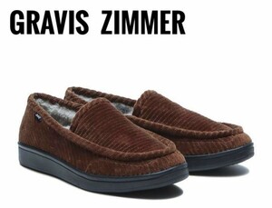  most price! new goods!.9900 jpy! Vintage . modern. ..! Gravis (gravis)jima- high class corduroy boa slip-on shoes sneakers! Brown! tea color 26cm