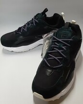 最値!新品!定10890円!90's復刻!ダッドデザイン!フィラ【FILA】レイトレイサー グリーンフィリア高級厚底 スニーカー!ブラック!黒白 27.5cm _画像9