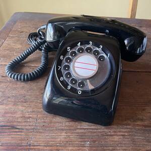  rare 610-A2 dial type telephone machine black telephone Japan electro- confidence telephone beautiful goods retro 