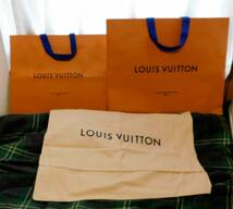 LOUIS VUITTON　保護袋ｘ１　紙袋（オレンジ　紐ブルー）　大ｘ１　小ｘ１　\980_画像1