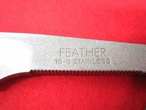 F820☆フェザー プロフェッショナル SS 替刃式 西洋剃刀 ケース付 / 全長15.5～22cm 刃幅4.5cm / FEATHER 18-8 レザー 理美容品_画像4