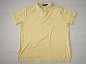 ☆送料無料☆ Polo by Ralph Lauren ポロ ラルフローレン USA直輸入 古着 半袖 ポロシャツ メンズ XL イエロー トップス 中古 即決