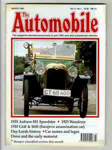 【d1302】(難あり)95.3 The Automobile Vol.13 No.1／1935オーバーン851スピードスター、1923ワンダラー、...