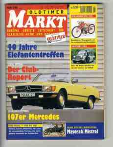 【d1229】96/Heft 3 OLDTIMER MARKT／メルセデスベンツSLモデル、オペルのモーターサイクル、マセラティミストラル、...