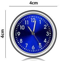 ★ 車用時計 ミニクォーツ アナログ ミニウォッチ / BLUE 【直径４cm】_画像5