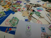 0201F09 外国切手　日本　ハンガリー　モンゴル　封筒等　約473ｇ　使用済みまとめ_画像7