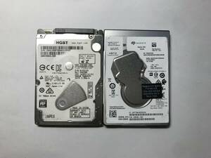 中古パーツ 2.5 インチ SATA 内蔵ハードディスク 厚さ7mm 500GB HDD 5400RPM 2台セット売り 正常品 500(5400)-22