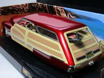 Mercury 1/18 MERC Woodie 1950 マーキュリー チョップトップ Hot Rod 50s カスタム NARU ウッディワゴン ロングボード 100%HotWHeeLs Wine_画像2