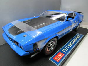 FORD MUSTANG MACH 1 マッハ１ 帯付き未展示品 1/18 フォード マスタング 1971 V8 351 RAM AIR 70s アメリカンマッスル 70s ブルー GT500 