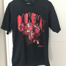 送料無料 asics アシックス BASKEMAN バスケマン プリント 半袖Tシャツ M バスケットボール BASKE MAN_画像1