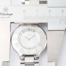 カルティエ マスト21 ヴァンティアン 1340 Cal,90 murt de Cartier クォーツ シルバー ローマン レディース 女性 腕時計[PL229356-BO1_画像5